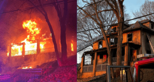 Fire destroys home owned by Elizabeth Warren's son.