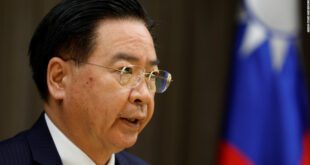 Taiwan FM: China's exercises imply war readiness.