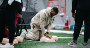 CPR training completed by Panthers, PSL owners, Tepper staff.