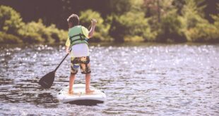 paddleboarding