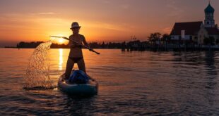 paddleboarding