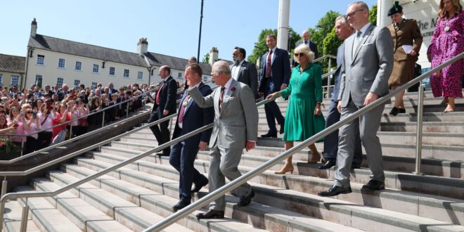 King Charles III and Queen Camilla welcomed in cultural gala.