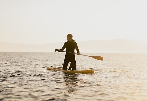 paddleboarding