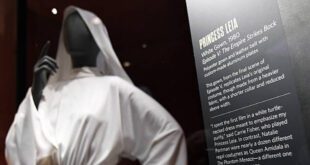 Auctioning Princess Leia's iconic dress from distant galaxy.