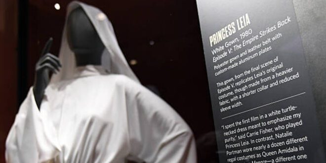 Auctioning Princess Leia's iconic dress from distant galaxy.