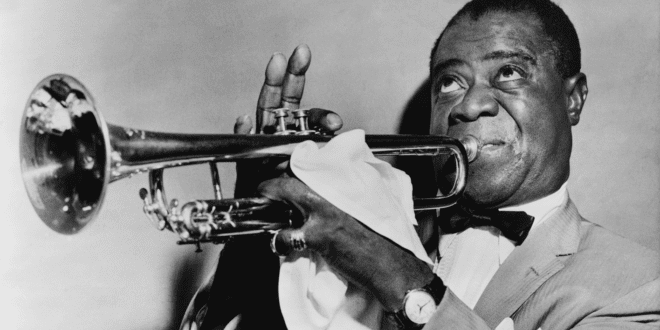 Louis Armstrong Story on stage at Saenger Theatre.