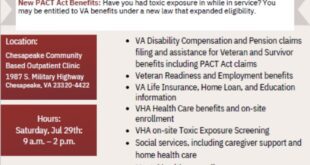 Hampton VA Veterans PACT & benefits fair.