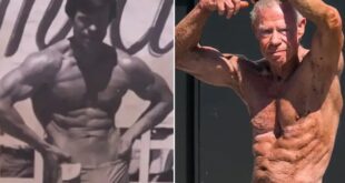 90-year-old bodybuilder defies age and hits gym.