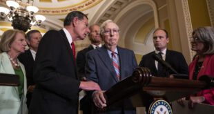 McConnell's freeze alarms colleagues during news conference.