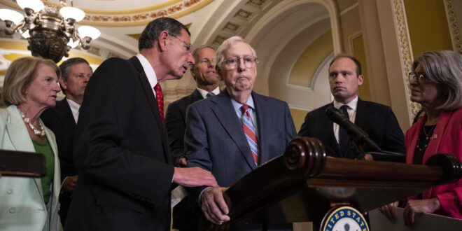 McConnell's freeze alarms colleagues during news conference.