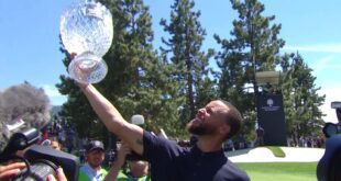 Curry conquers American Century Championship, claims trophy.