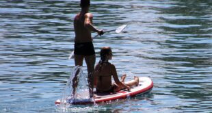 paddleboarding