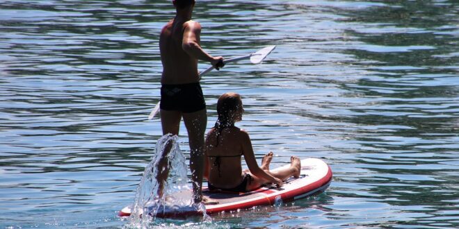 paddleboarding