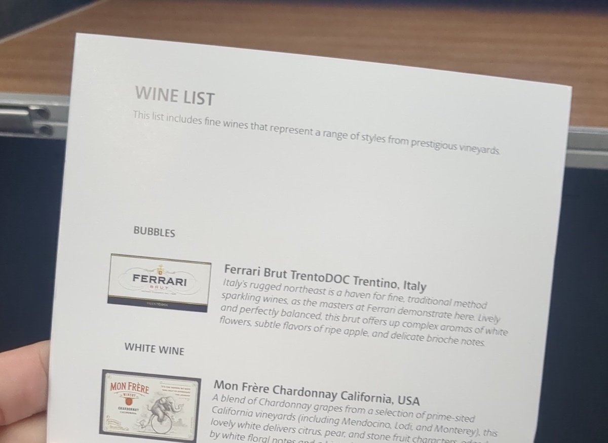 American Airlines removes champagne from Business Class.