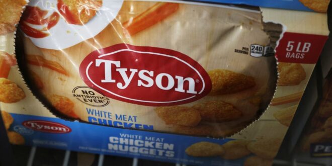 Tyson Foods shares plunge due to $416 million loss.