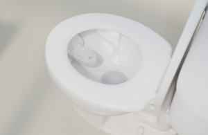 Starling Medical device in a toilet.