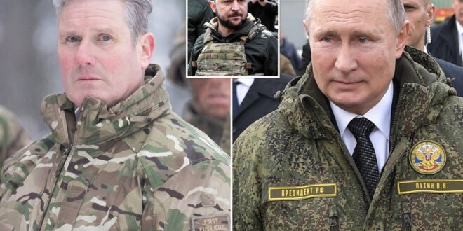 rewrite Russia-Ukraine war latest: Starmer willing to face down Putin with British troops as European leaders hold crunch talks in 6 to 8 words